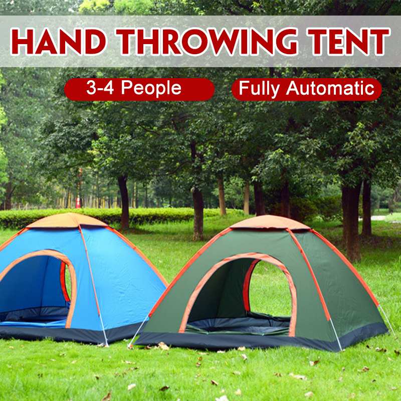 200 x200 Outdoor Camping Tent 3-4 Person Automatic Hand Throwing Tent Family Waterproof Easy Open Camp Hiking Tents Sun Shade
200 x200 Outdoor Camping Tent 3-4 Person Automatic Hand Throwing Tent Family Waterproof Easy Open Camp Hiking Tents Sun Shade