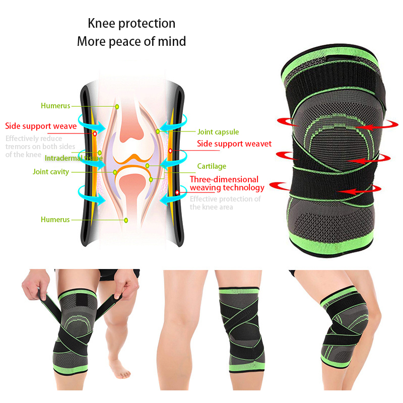 Sports Knee Pads Professional Pressure Stabilized Knee Protector kneecap supporter Knee Pad For Basketball Tennis Cycling Running