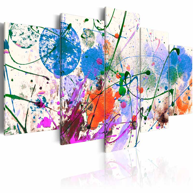 ( No Frame ) Canvas Print Colorful Watercolor Abstract Design for Home Decoration Modern Fashion Large Painting Choose Color & Size