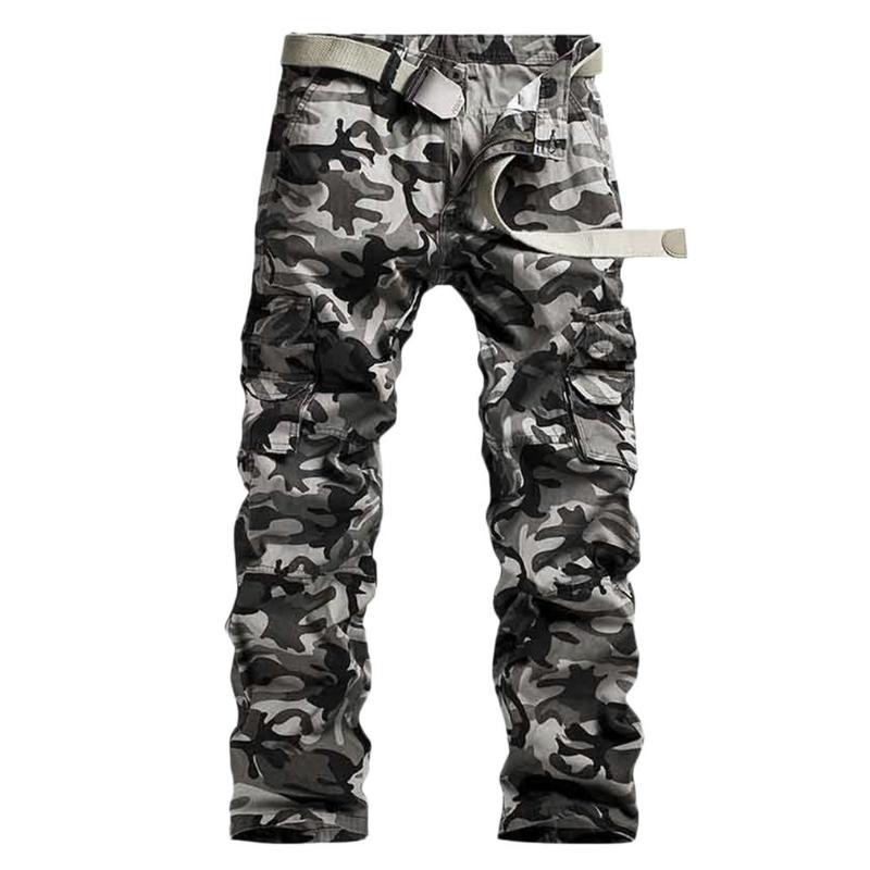 Multi-pocket Trousers Men 's Trendy Leisure Long Pants Camouflage Gray Cargo Pants Mid-waist Zippers, Burgundy
Multi-pocket Trousers Men 's Trendy Leisure Long Pants Camouflage Gray Cargo Pants Mid-waist Zippers, Burgundy