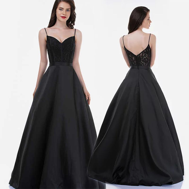 Modest Black Elegant Nina Canacci A Line Prom Dress Spaghetti Sleeveless Lace Applique Party Dress Sweep Train robes de soirée, Royal blue
Modest Black Elegant Nina Canacci A Line Prom Dress Spaghetti Sleeveless Lace Applique Party Dress Sweep Train robes de soirée, Royal blue