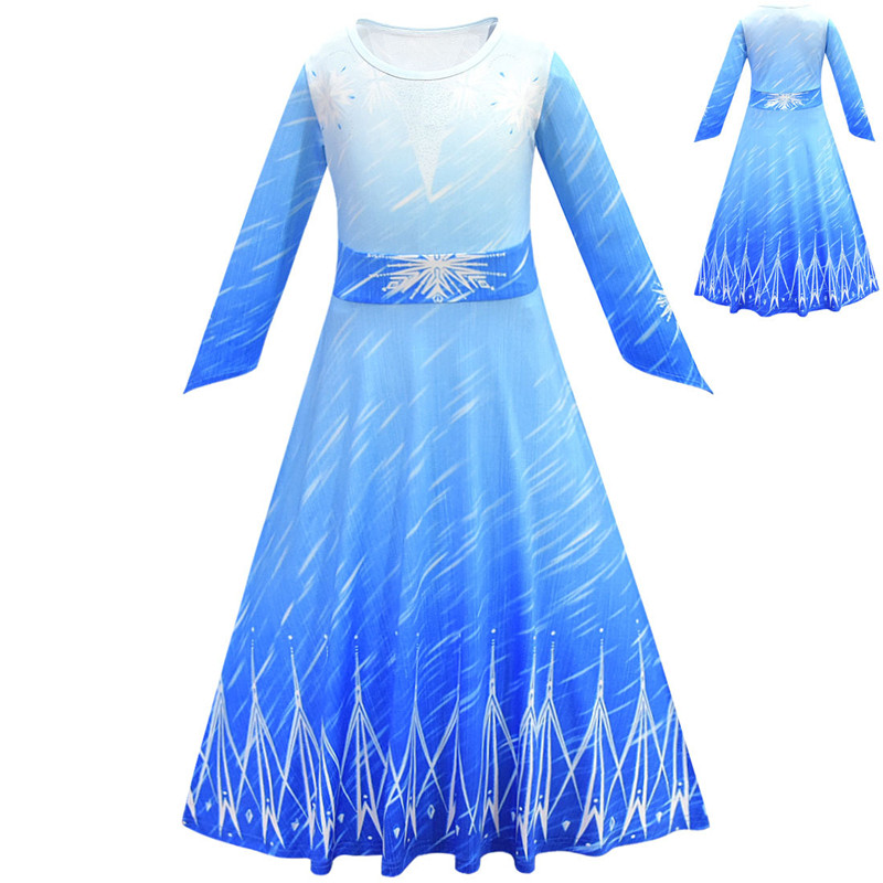 Princess Dress for Girl Long Sleeve Snowflake Sash Snow Queen 2 Cosplay Fancy Costume Halloween Pageant Party Clothes Kids Clothing, Sky blue
Princess Dress for Girl Long Sleeve Snowflake Sash Snow Queen 2 Cosplay Fancy Costume Halloween Pageant Party Clothes Kids Clothing, Sky blue