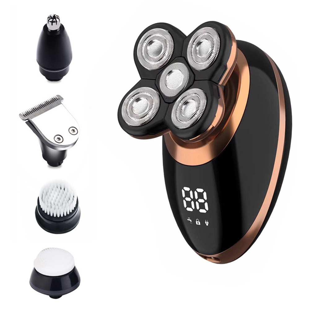 New 5 in 1 wet dry electric shaver for men beard hair trimmer electrical razor rechargeable bald shaving machine LCD display grooming kit
New 5 in 1 wet dry electric shaver for men beard hair trimmer electrical razor rechargeable bald shaving machine LCD display grooming kit