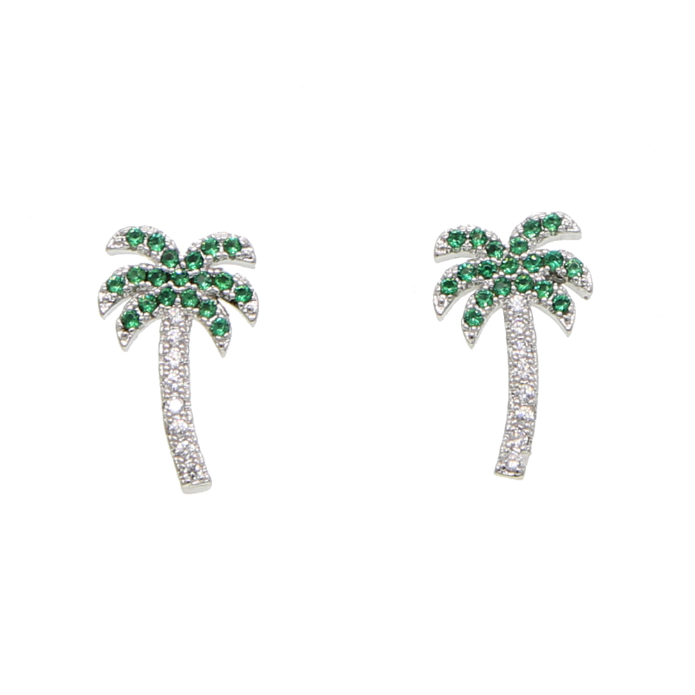 2024 colorful summer beach earrings new design jewelry gold silver watermelon palm tree wineglass cute lovely stud earring for women