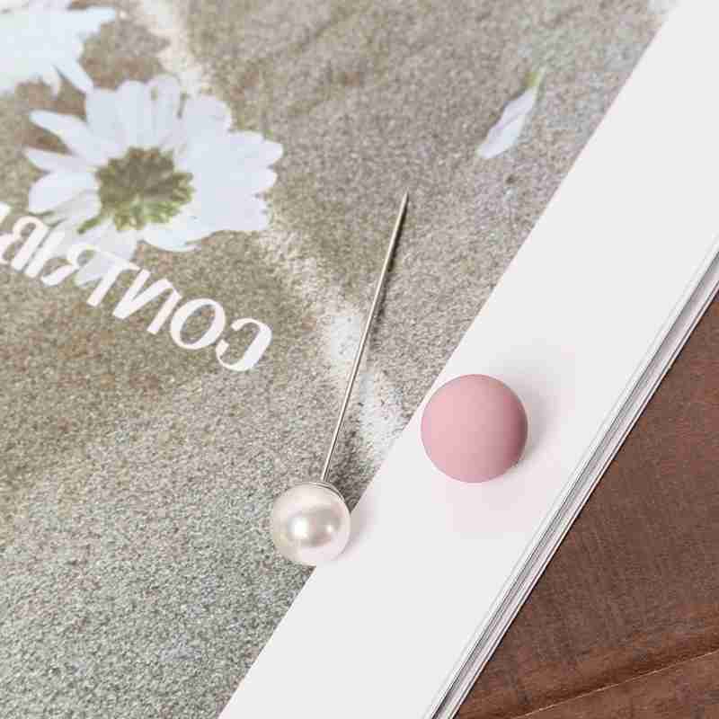 Scrub short paragraph brooch black white elegant temperament double-layer imitation pearl brooch 2 pieces