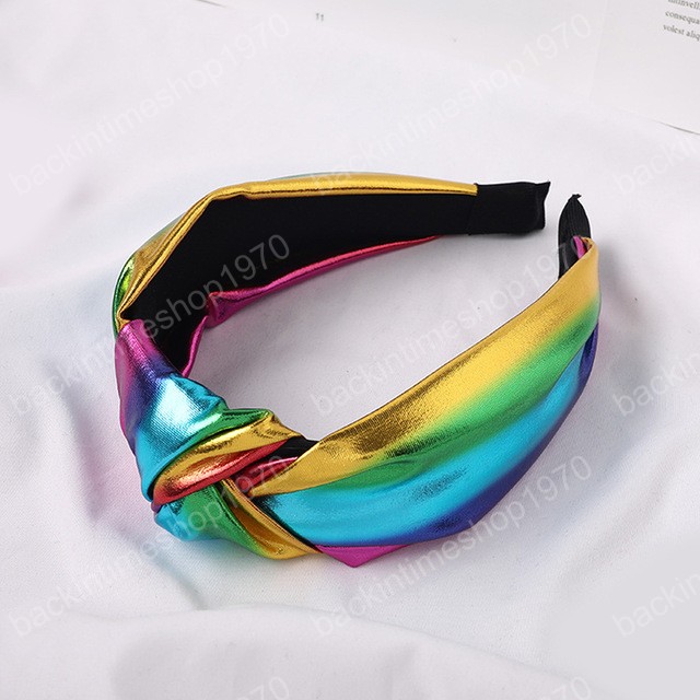 Fashion Womens Knotted Hairband Bright Color Cross Knot Women Hair Head Hoop Simple Sweet Girls Hair Headband Hair Accessories
