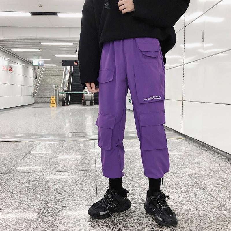 Men Streetwear Cargo Pants 2020 Overalls Mens Baggy Hip Hop Joggers Pants Pockets Harem Purple Sweatpants Korean, Black
Men Streetwear Cargo Pants 2020 Overalls Mens Baggy Hip Hop Joggers Pants Pockets Harem Purple Sweatpants Korean, Black