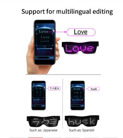 Magic Bluetooth Led Party Glasses APP Control Shield Luminous Glasses USB Charge DIY App Control Multi-lingual Quick Flash Led
Magic Bluetooth Led Party Glasses APP Control Shield Luminous Glasses USB Charge DIY App Control Multi-lingual Quick Flash Led