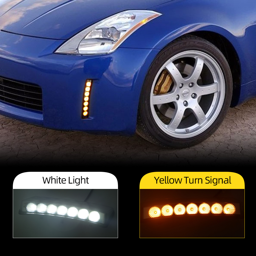 1 Set DRL For Nissan 350Z Z33 2003 2004 2005 2006 2007 2008 2009 LED Daytime Running Lights yellow signal fog lamp
1 Set DRL For Nissan 350Z Z33 2003 2004 2005 2006 2007 2008 2009 LED Daytime Running Lights yellow signal fog lamp