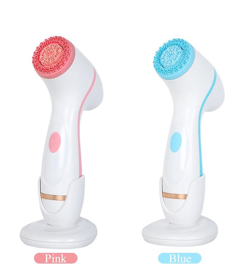 Ultrasonic Face Cleaning Brush Face Cleaner Silicone Massage Facial Cleanser Pore Blackhead Acne Washing Brushes