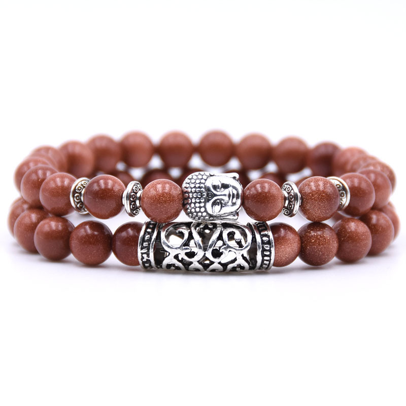 Natural Stone Beads Bracelet Set Energy Yoga Bead Bracelet Two Couples Birthday Valentine's Day Easter Gifts