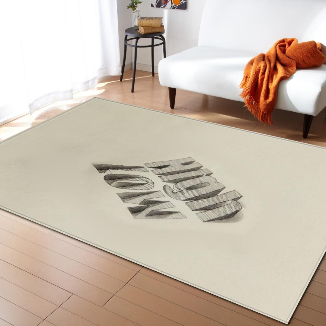 Nordic Style Geometric Pattern 3D Carpet Large Size Living Room Bedroom Table Rug and Carpet Rectangular Antiskid Floor Mat