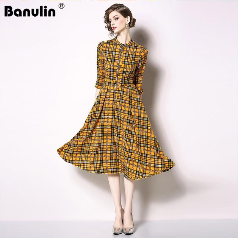 Banulin High Fashion Spring Runway Dress 2020 New Women' Elegant Long Sleeve Vintage Plaid Print Midi Party Dresses Vestidos, Yellow
Banulin High Fashion Spring Runway Dress 2020 New Women' Elegant Long Sleeve Vintage Plaid Print Midi Party Dresses Vestidos, Yellow