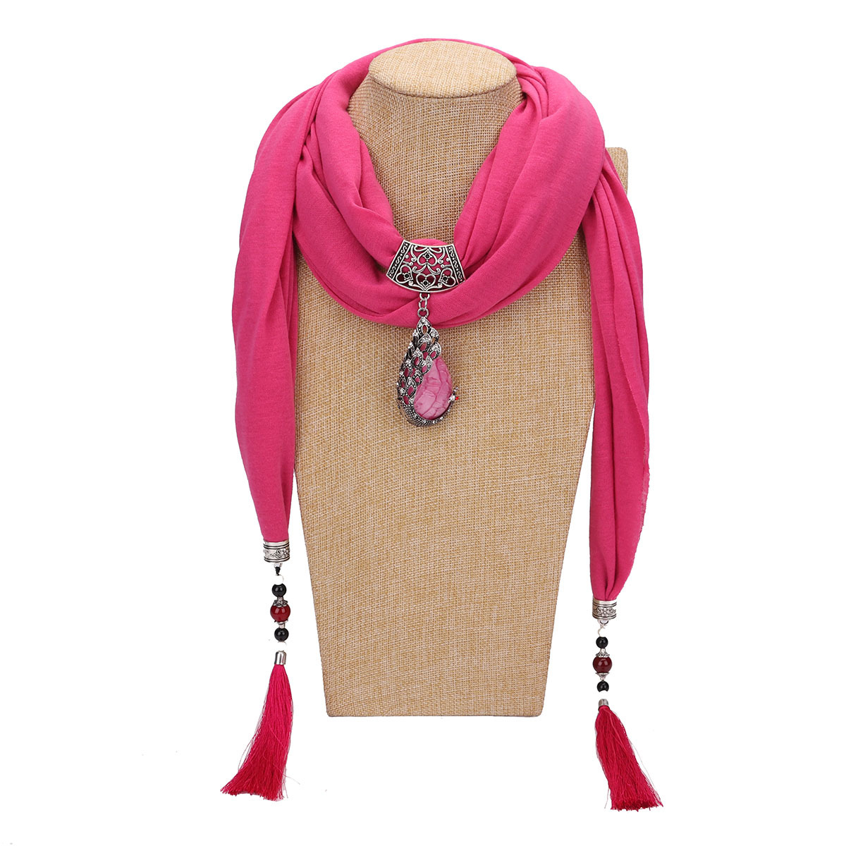 winter scarf Jewelry Statement Necklace Pendant Scarf Women Bohemia Neckerchief Foulard Femme Accessories Hijab Stores cashmere scarf
