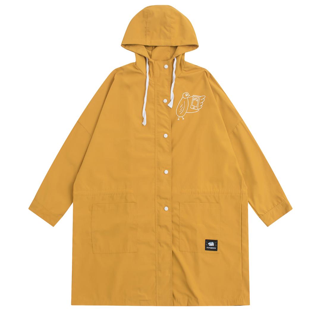 Spring Autumn Casual Oversized Women Trench Coats Hooded Yellow Outwear Coat Windbreaker For Men And Ladies Letters Cartoon
Spring Autumn Casual Oversized Women Trench Coats Hooded Yellow Outwear Coat Windbreaker For Men And Ladies Letters Cartoon