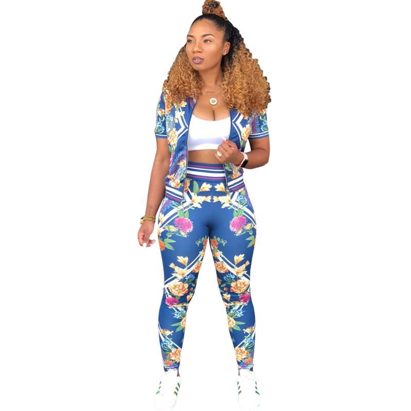 2020 Short Sleeve Floral Print overalls tracksuit Women' Set Autumn Jumpsuits Lady outfit fashion sexy casual tracksuits X9023, As picture
2020 Short Sleeve Floral Print overalls tracksuit Women' Set Autumn Jumpsuits Lady outfit fashion sexy casual tracksuits X9023, As picture