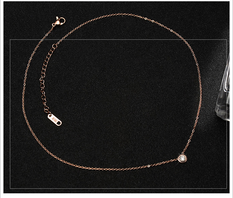 Fashion-diamond necklace gold plated clavicle Tang gold necklace