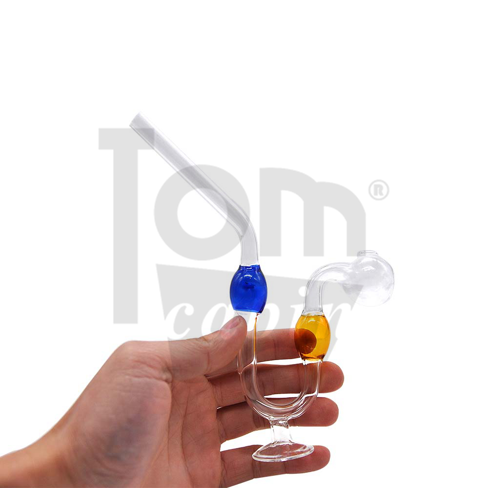 Snakelike Glass Smoking Handle Pipe Glass Oil Burner Pipes Smoking Pipe Glass Tobacco Water Pipe Oil Rig Bong Hookah Shisha Water Tube