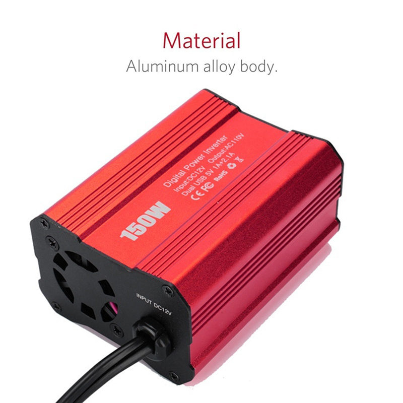 150W Car Power Inverter inversor DC 12V To AC 110V/220V 2.1A Dual USB Ports Car Charger Adapter
