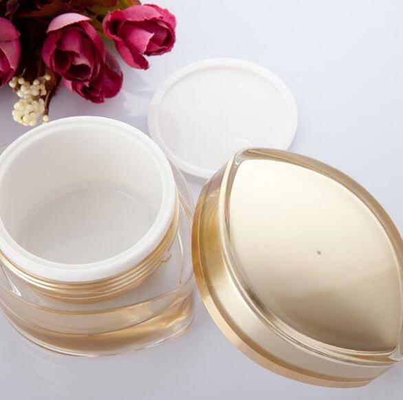 15/30/60/120ml Gold skin care bottle plastic acrylic cream lotion Pump Bottles 15g 30g 50g Cream jar cosmetics container
