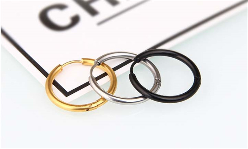 Anti Allergy Stainless Steel Hoop Earrings Hinged Hoop Huggie Piercing Earrings Cartilage Earring Women Mens Circle Earing Ear Rings Fashion Jewelry