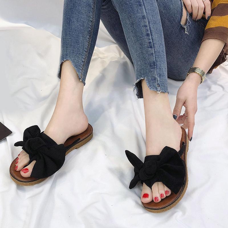 Adults Solid Color Flat Heel Wear Resistant Fashion Slip On Casual Daily Women Flip Flops Summer Beach Bow Tie Outdoor, Black
Adults Solid Color Flat Heel Wear Resistant Fashion Slip On Casual Daily Women Flip Flops Summer Beach Bow Tie Outdoor, Black