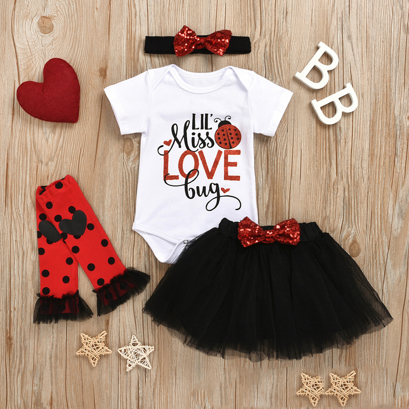 Baby Valentine Day Outfits Todler Girls Cartoon Letter Tops Kids Clothes Girls Mesh Dress With Sequins Headband Four Piece Suit 06, Red
Baby Valentine Day Outfits Todler Girls Cartoon Letter Tops Kids Clothes Girls Mesh Dress With Sequins Headband Four Piece Suit 06, Red