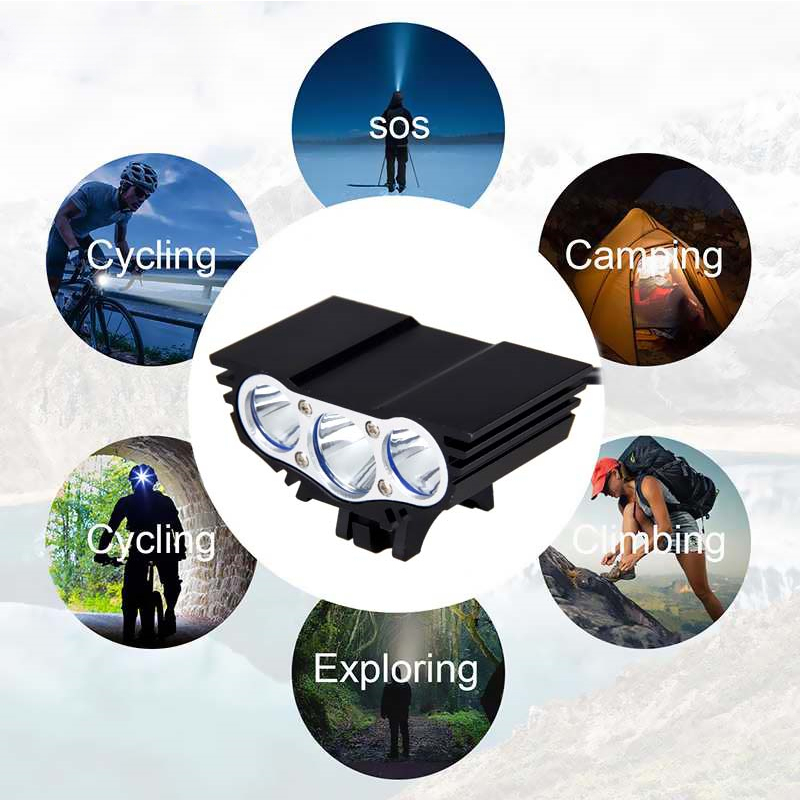 LED Bicycle Front Light 6000 Lumens T6 LED USB Waterproof Lamp Bike Bicycle Headlight Night Safety 4 Modes Lamp