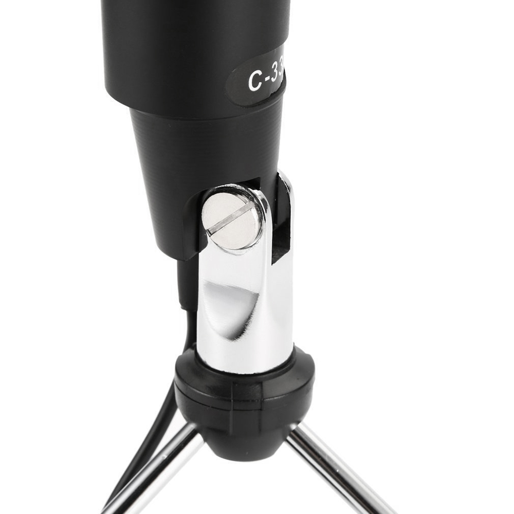 C330 Usb Microphone Karaoke Microphone Plastic and Metal Capacitor Microphone HeartShaped Pointing Black