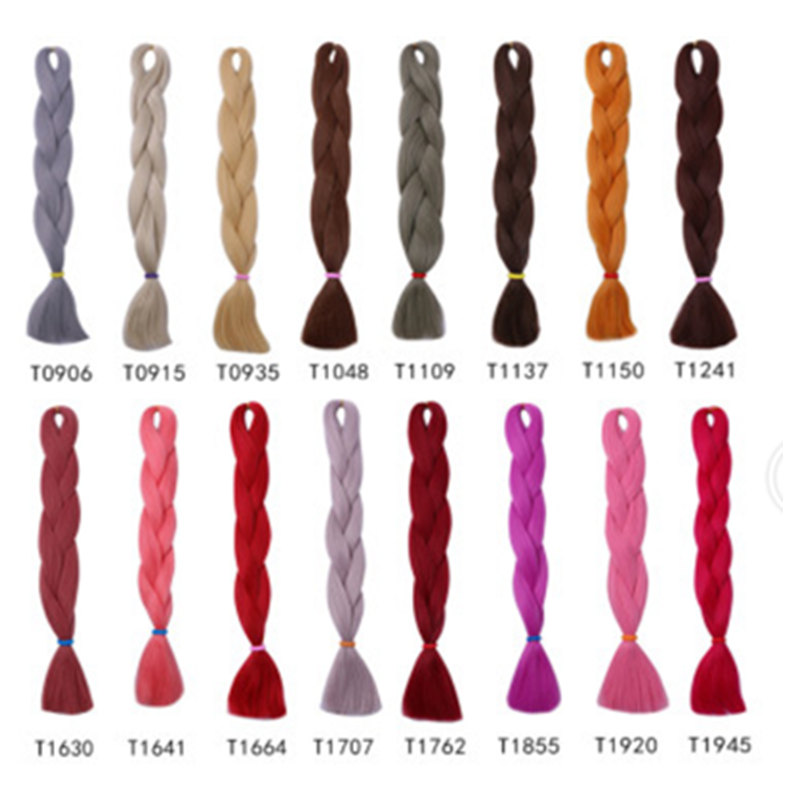 Factory Directly Synthetic Braiding Hair Bulk 24Inch 80G High Temperature Fiber Crochet Braids Twist Synthetic Hair Extensions