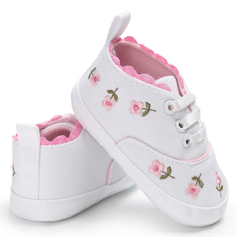 New Cute Flower Embroidery Baby Shoes Sneakers Soft Bottom Anti Slip Children Toddler Shoes Baby Girl Girls First Walkers, White
New Cute Flower Embroidery Baby Shoes Sneakers Soft Bottom Anti Slip Children Toddler Shoes Baby Girl Girls First Walkers, White