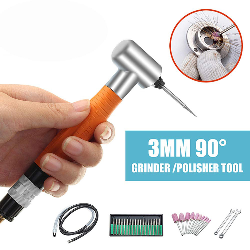 90 Degree 3mm Pneumatic Angle Air Micro Die Grinder Pencil Style Polisher Tool Accessories Kit FAS6
90 Degree 3mm Pneumatic Angle Air Micro Die Grinder Pencil Style Polisher Tool Accessories Kit FAS6
