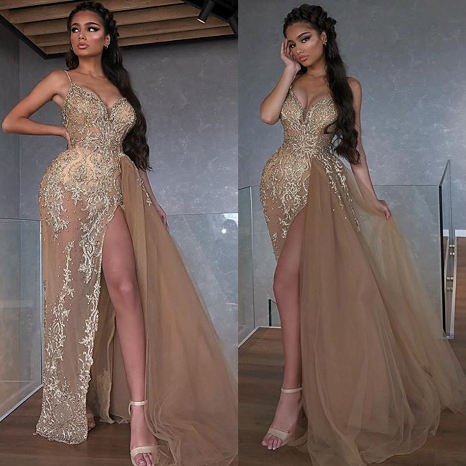 Walone Fashion Prom Dresses Spaghetti Straps High Side Split Lace Appliques Beaded Evening Gowns Sweep Train Special Occasion Dress, Water melon
Walone Fashion Prom Dresses Spaghetti Straps High Side Split Lace Appliques Beaded Evening Gowns Sweep Train Special Occasion Dress, Water melon