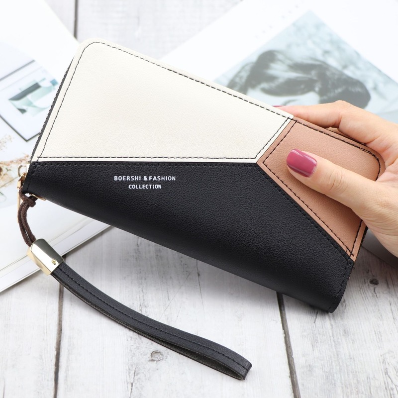Explosion model Korean style zipper wallet New fashionable multi-card wallet long zipper type geometric pattern purse, Black
Explosion model Korean style zipper wallet New fashionable multi-card wallet long zipper type geometric pattern purse, Black
