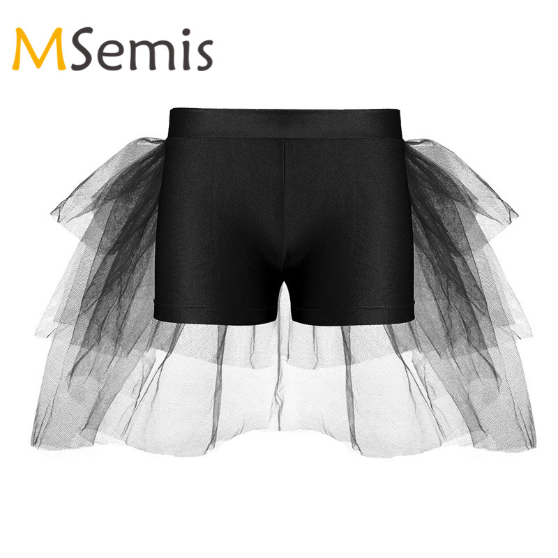 Gymnastics Leotard Kids Girls Ballet Shorts Bottoms with Tutu Attached Bustle Tiered Mesh for Ballet Dance Stage Performance, Black
Gymnastics Leotard Kids Girls Ballet Shorts Bottoms with Tutu Attached Bustle Tiered Mesh for Ballet Dance Stage Performance, Black