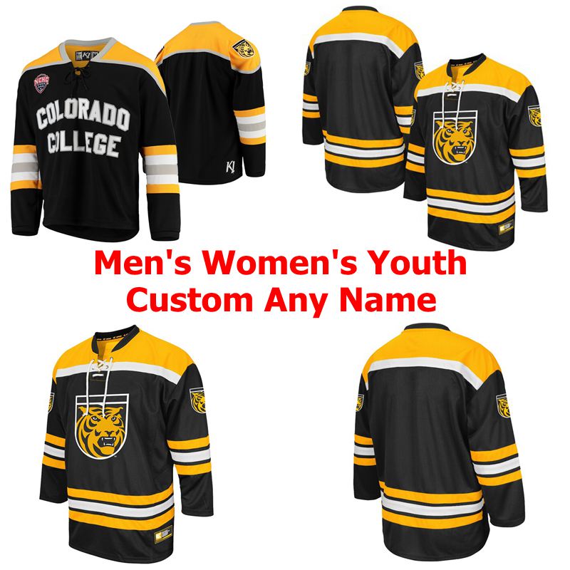 Colorado College Tigers Jerseys Women's Men's Youth Black Yellow NCAA College Ice Hockey Jerseys Stitched Custom Any Name Any Number, Black;red
Colorado College Tigers Jerseys Women's Men's Youth Black Yellow NCAA College Ice Hockey Jerseys Stitched Custom Any Name Any Number, Black;red