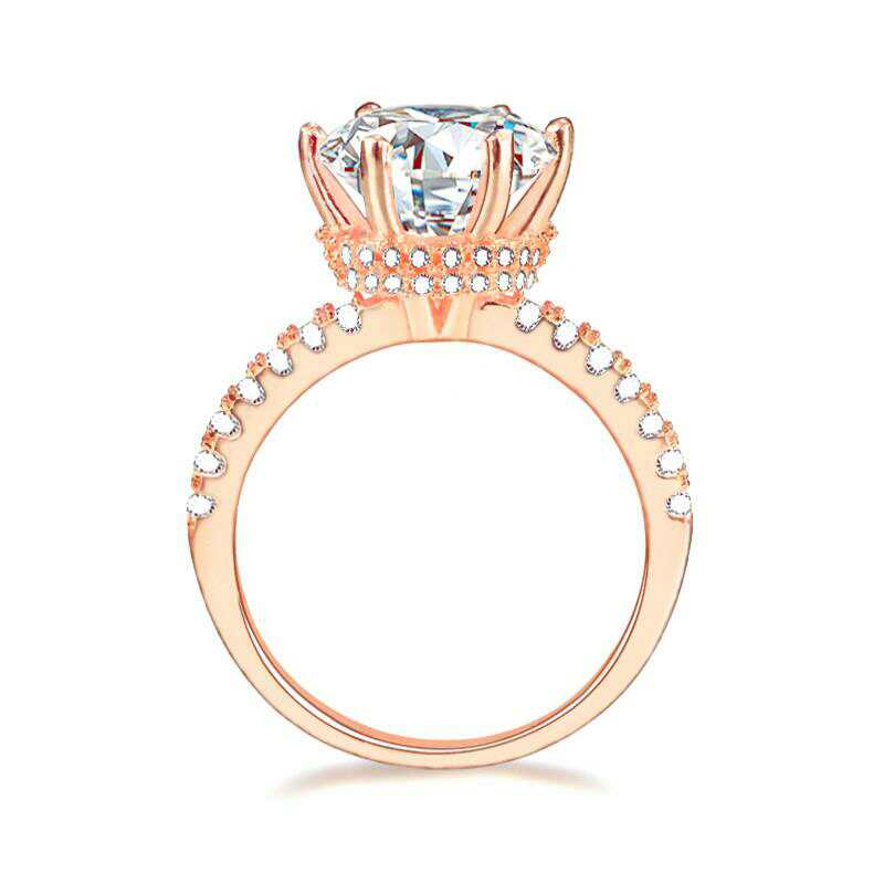 Sterg Sier Rose Gold Topaz Wedding Ring for Women