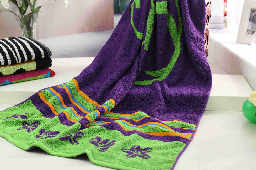 Summer Cotton Towel new style 100% cotton bath towel beach towel big variety of bright colors 75*150cm