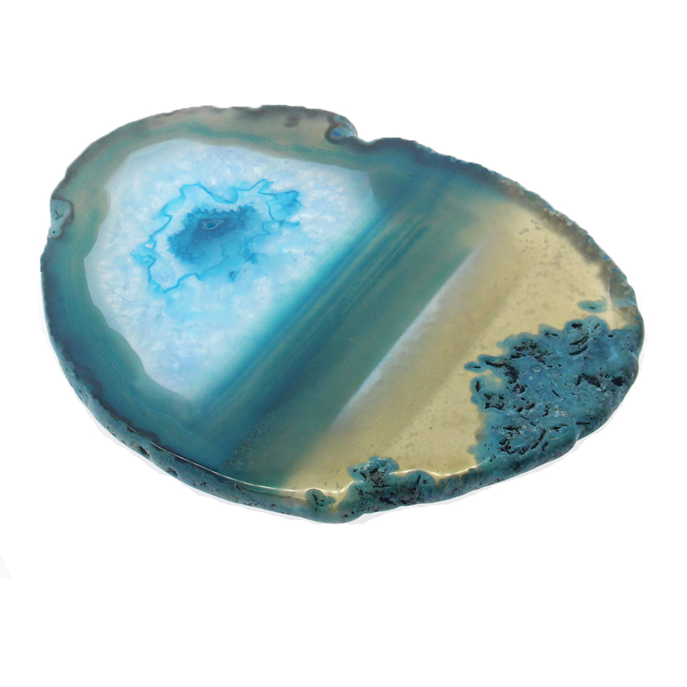 Natural irregular agate stone jewelry blue agate piece cup cushion unique natural gem jewelry