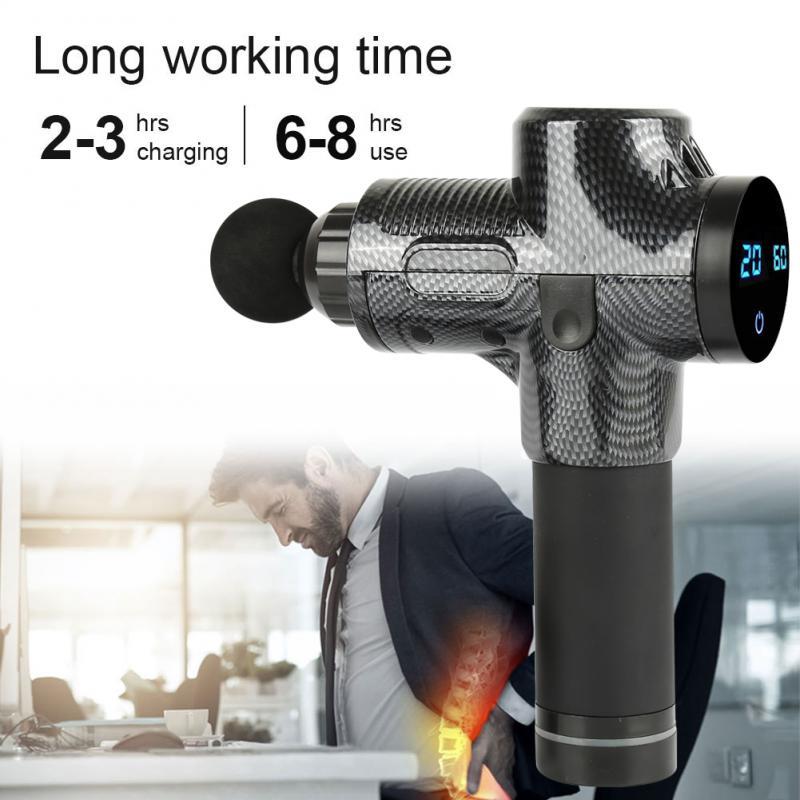 Electric Muscle Massage Gun Deep Tissue Massager Therapy Gun Training Exercising Muscle Pain Relief Body Slimming Shaping LY191213