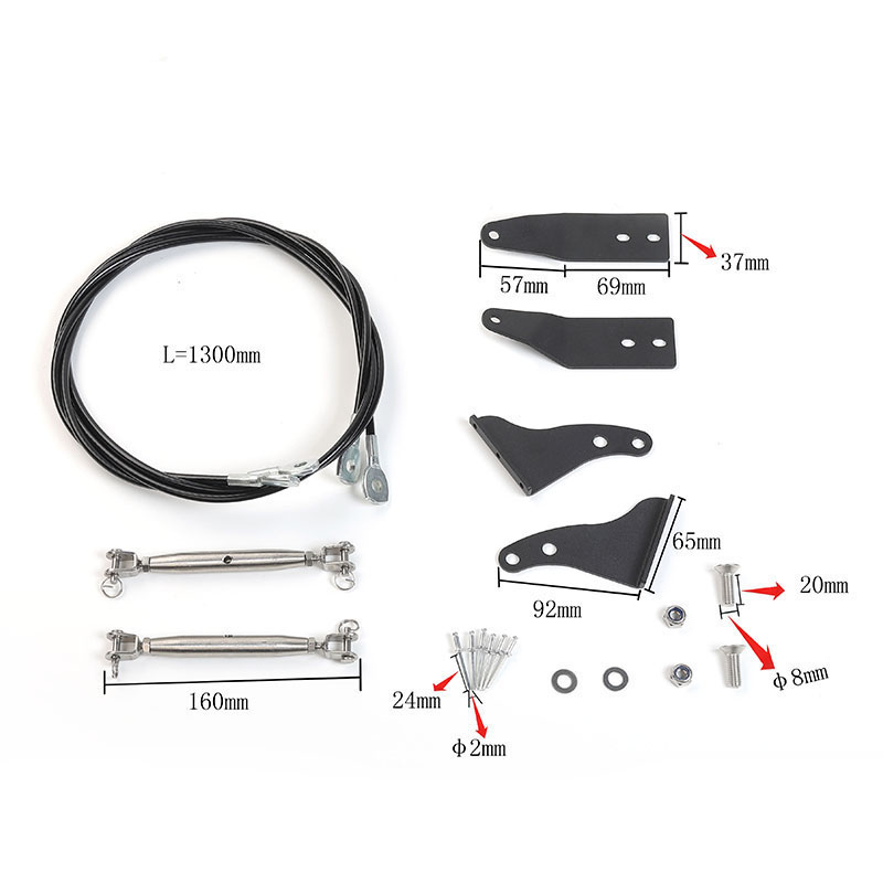 Mouldings for Jeep Wrangler JL 2018 Car Hood Latch Lock Obstacle Eliminate Rope for Jeep Wrangler JL 2018-2025 UP Car Accessories