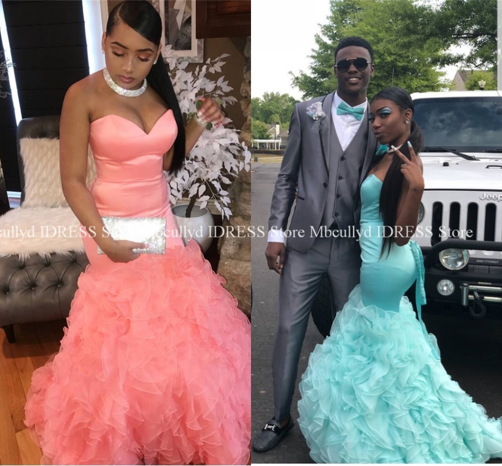 Sexy Pink Mermaid African Prom Dresses 2019 Tiered Organza Graduation Party Gowns Abiye Plus Size gala jurken Formal Gala Dress, Beige
Sexy Pink Mermaid African Prom Dresses 2019 Tiered Organza Graduation Party Gowns Abiye Plus Size gala jurken Formal Gala Dress, Beige
