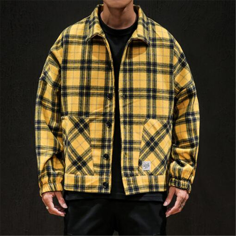 XIU LUO 2019 Winter Men's Yellow Black Plaid Jackets Woolen Outwear Japanese Streetwear Man Casual Slim Coats Large size 5XL, Red
XIU LUO 2019 Winter Men's Yellow Black Plaid Jackets Woolen Outwear Japanese Streetwear Man Casual Slim Coats Large size 5XL, Red