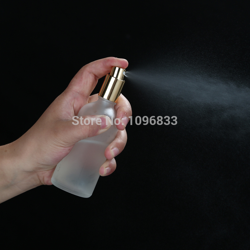 Storage Bottles & Jars Essence Oil Lotion Pump Bottle Cosmetic Containers Spray Frosted Glass Empty Vial 10ml 15ml 20ml 30ml 100ml 15Pcs