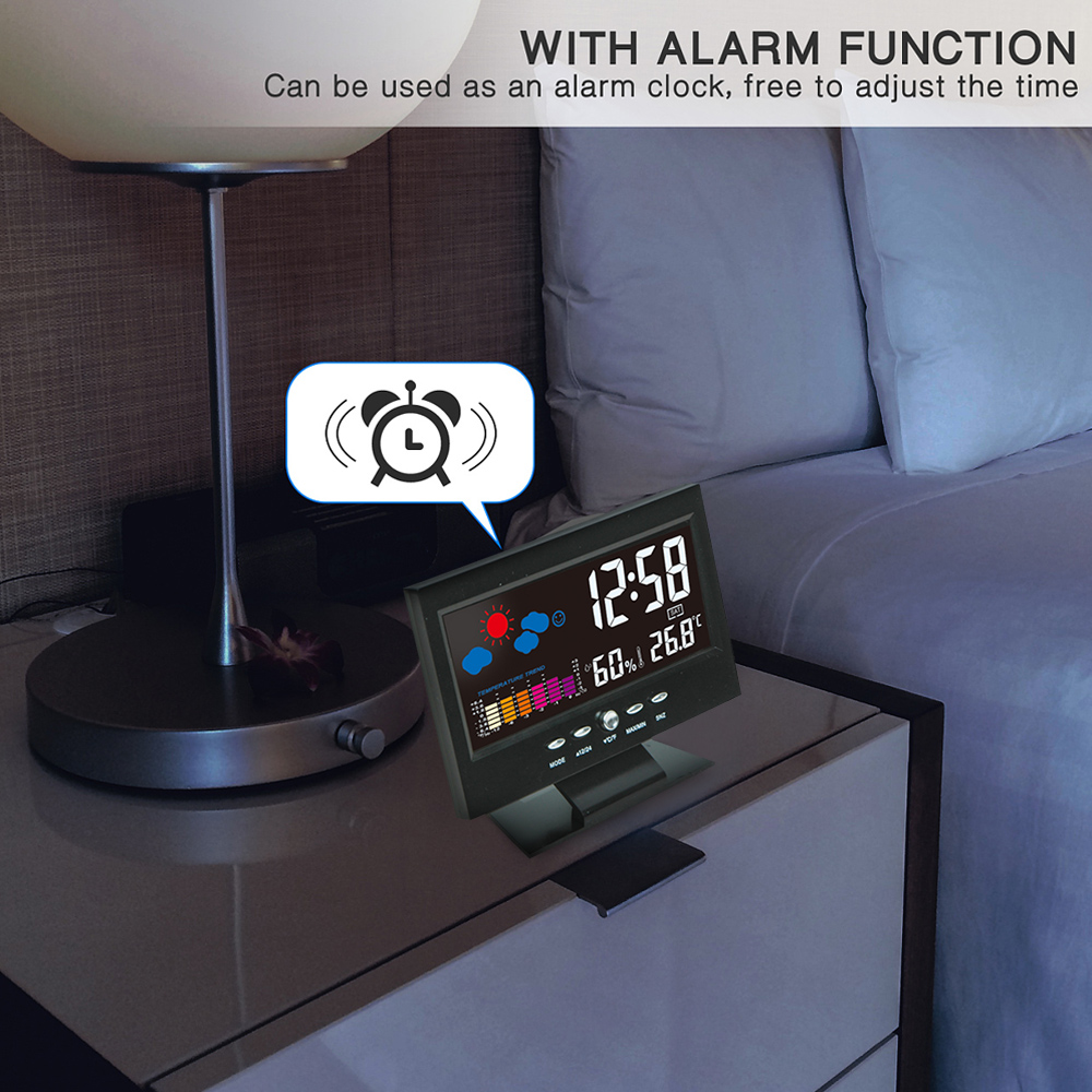 Multi-function Large Screen Alarm Clock Calendar Alarms LED With Backlight Weather Forecast Digital Display Desktop Clock
Multi-function Large Screen Alarm Clock Calendar Alarms LED With Backlight Weather Forecast Digital Display Desktop Clock