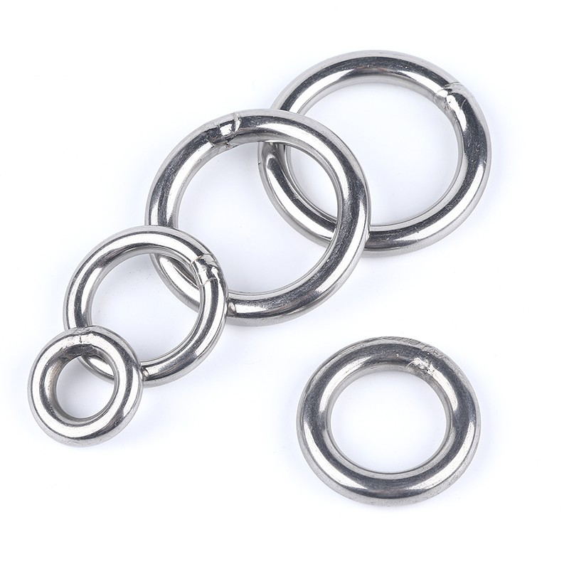 6*50mm welding stainless steel circle ring hanger buckle DIY handmade chain fitting bag part Suspension Ring Connecting Ring