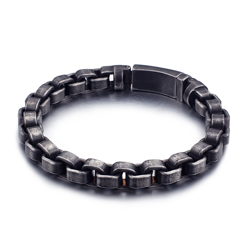 Retro Casting Link Chain Bracelets 316L Stainless Steel Bangle Jewelry