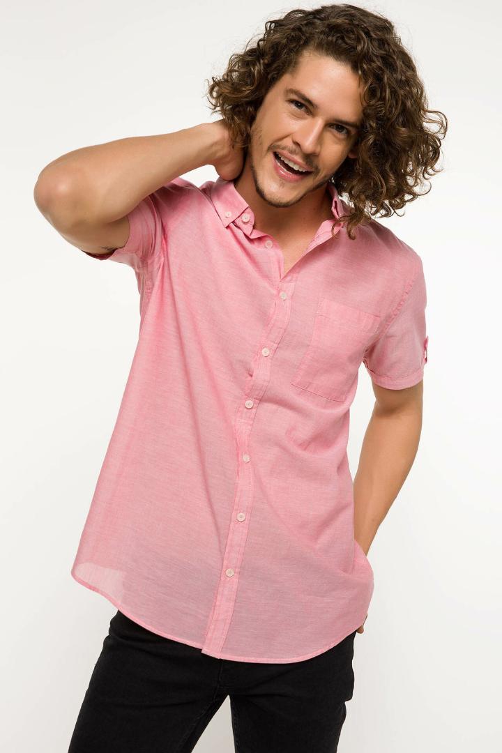 DeFacto Men Fashion Simple Shirts Short Sleeve Solid Shirts Mens Casual Lapel Collar Casual Shirt New - I3041AZ18SMRD38-I3041AZ18SM, Blue
DeFacto Men Fashion Simple Shirts Short Sleeve Solid Shirts Mens Casual Lapel Collar Casual Shirt New - I3041AZ18SMRD38-I3041AZ18SM, Blue