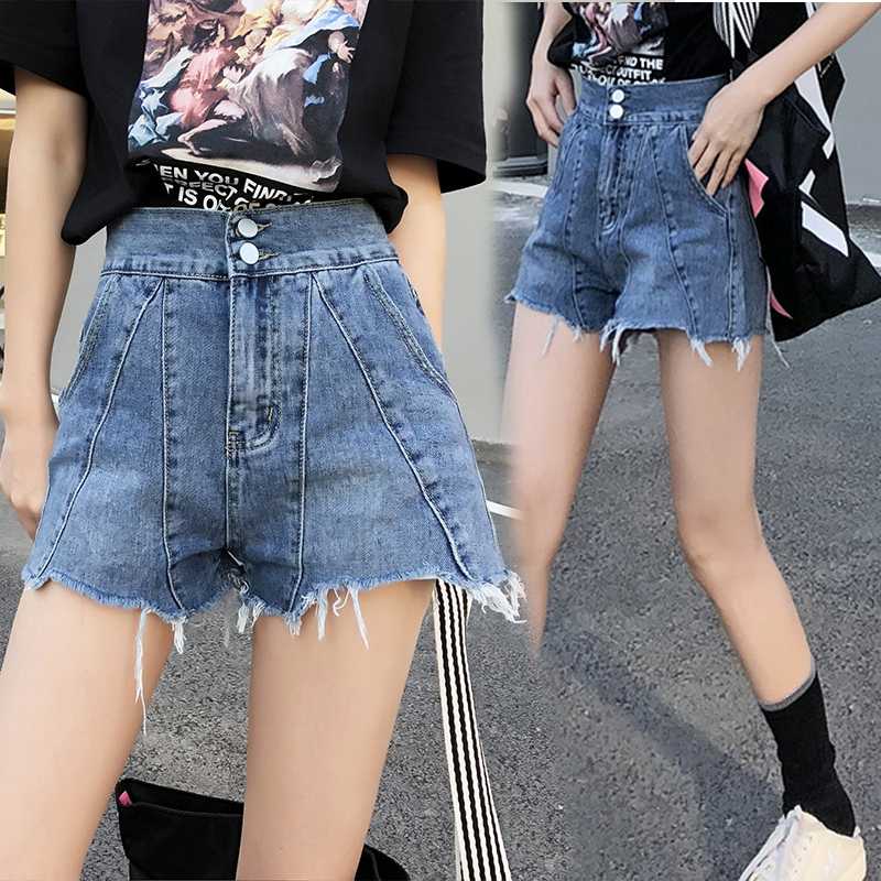 Female stitching jeans Korean denim shorts jeans wild high waist hot pants slim women summer, Black
Female stitching jeans Korean denim shorts jeans wild high waist hot pants slim women summer, Black