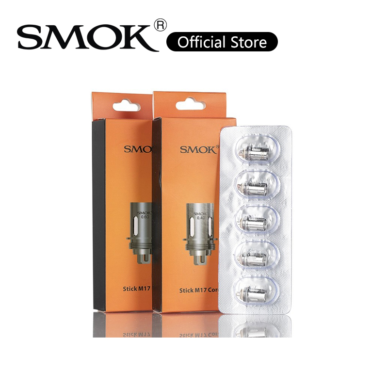 SMOK Stick M17 Coils 0.6ohm 0.4ohm Dual Coil Replacemnet Head Core For Stick M17 Aio Kit 100% Original
SMOK Stick M17 Coils 0.6ohm 0.4ohm Dual Coil Replacemnet Head Core For Stick M17 Aio Kit 100% Original